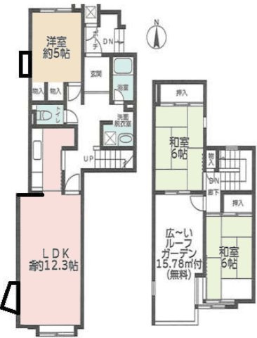 【間取り】 | グリーンヒル寺田　９４号棟 | 3LDKは、リビングダイニングキッチンと3つの居室がある間取り。ファミリー層に非常に人気の高い間取りで、広々としたリビングで家族団らんを楽しみ、個室でプライベートな時間も確保できるのが大きな魅力です。