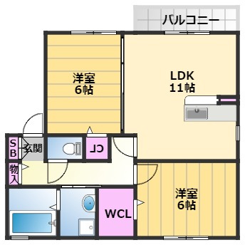 【間取り】 | クロッシュ・デュ・ボヌール2