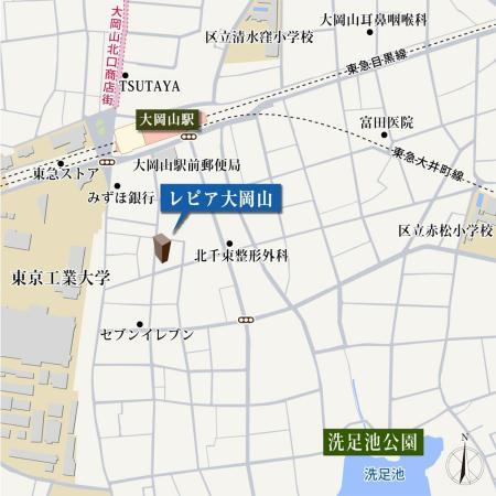 レピア大岡山の地図