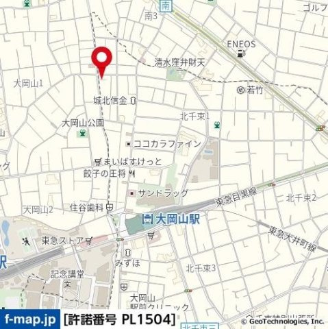 PREMIUM　CUBE　大岡山の地図