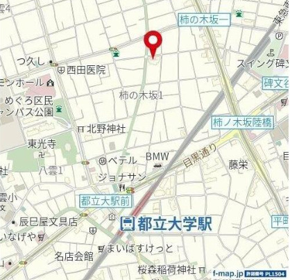 クレードルパレス柿の木坂の地図