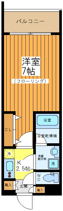 クレイシアIDZ祐天寺Ⅱの間取り