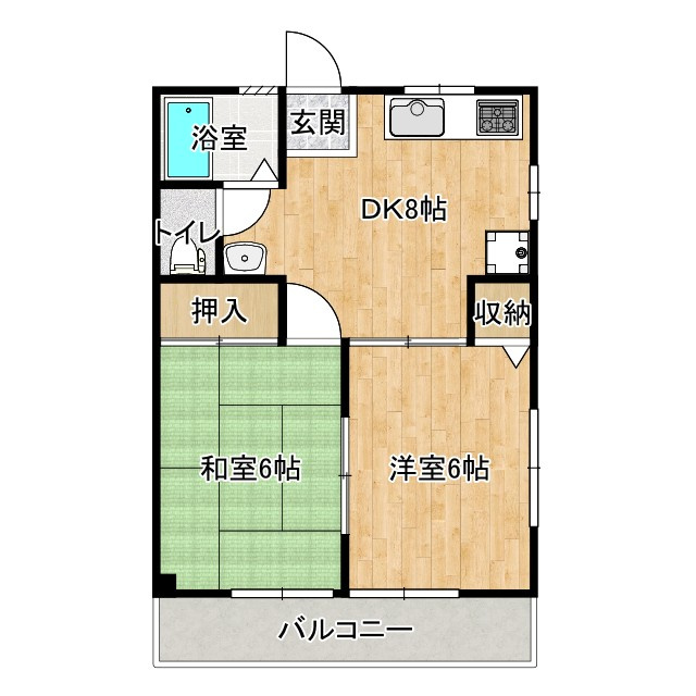 サンサンハイツⅡの間取り