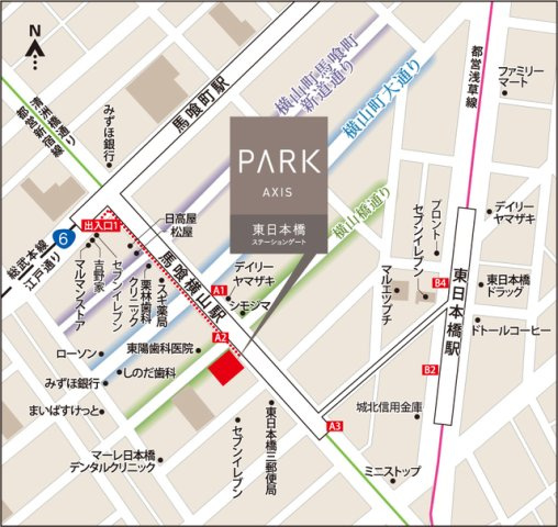 パークアクシス東日本橋ステーションゲートの地図