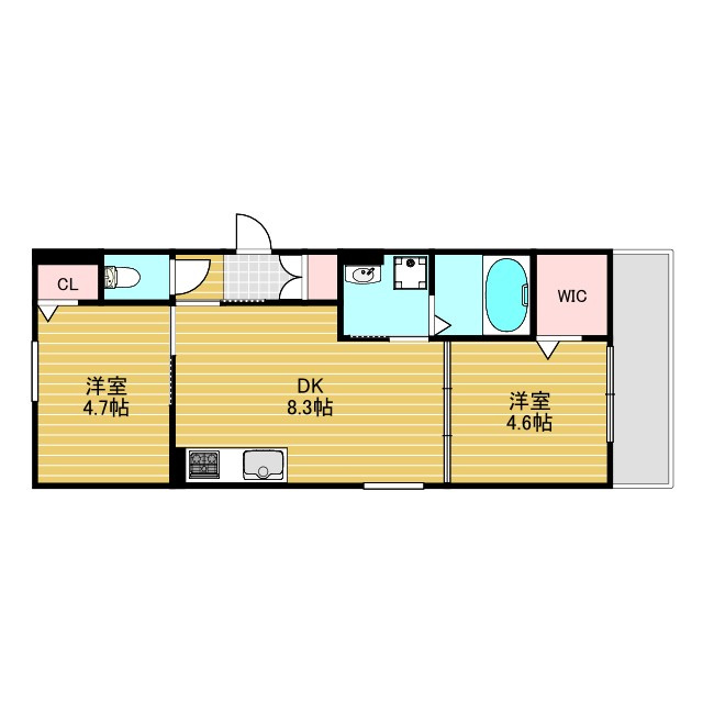クリエオーレ佃の間取り