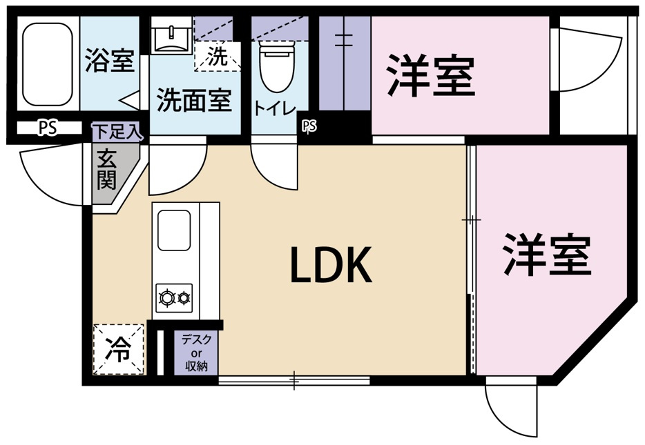 Recorrido Nakanoshinbashiの間取り