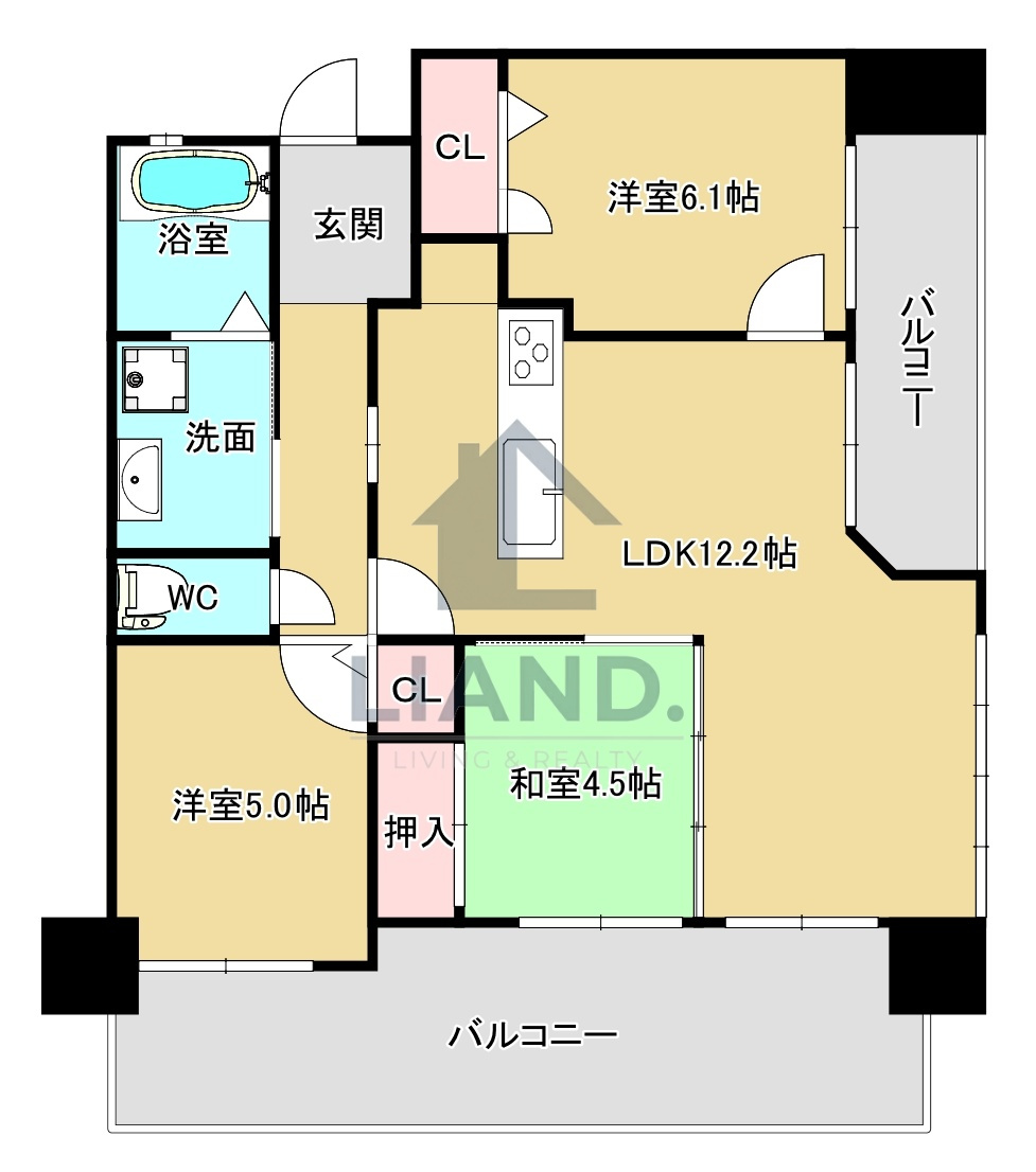 KDXレジデンス西公園　舞鶴小学校区の間取り|KDXレジデンス西公園