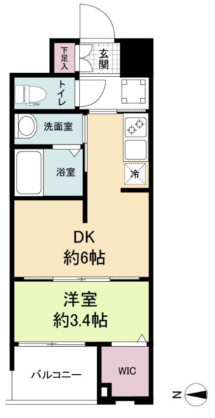 大阪市西区西本町１丁目の賃貸マンションの間取り