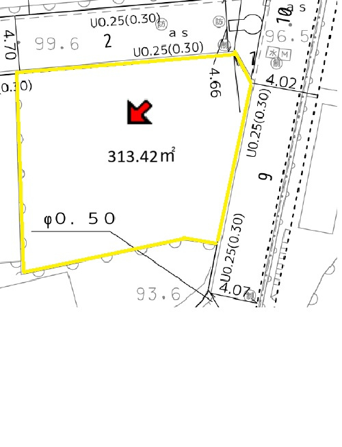 兵庫県西宮市甲陽園東山町　土地の区画図