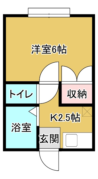 長岡市中沢２丁目のアパートの間取り