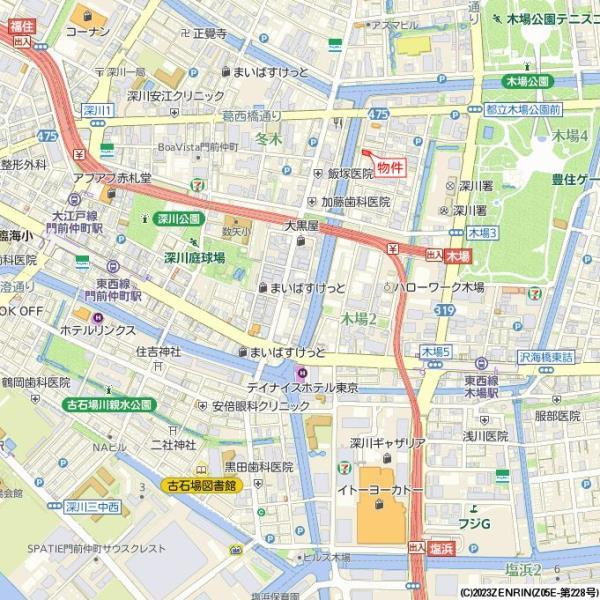 ＫＤＸレジデンス門前仲町の地図