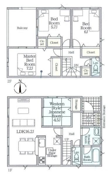 クレイドルガーデン今国府町 １号棟 ／新築一戸建の間取り