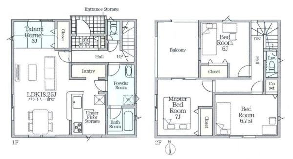 クレイドルガーデン今国府町 ２号棟 ／新築一戸建の間取り
