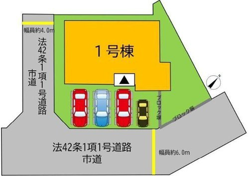 岡山市東区広谷の新築一戸建の区画図