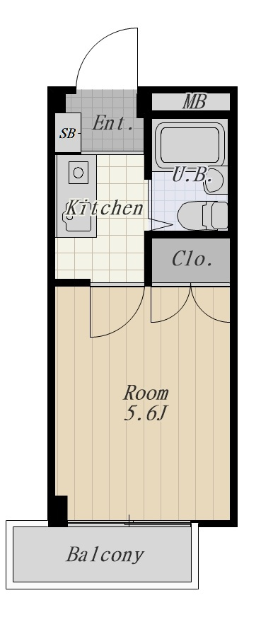 エクセルⅢ 203号室の間取り