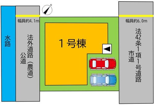 岡山市南区西高崎の新築一戸建の区画図