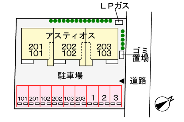 アスティオスの区画図