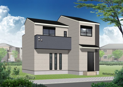 【外観パース】 | 七条御所ノ内西町　新築戸建　A号地 | 完成予定パースです♪