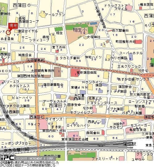 ライオンズマンション蒲田第２の地図
