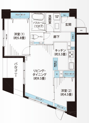 ダイナシティ雷門の間取り