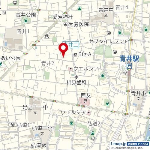 ウィンベルソロ五反野第二の地図