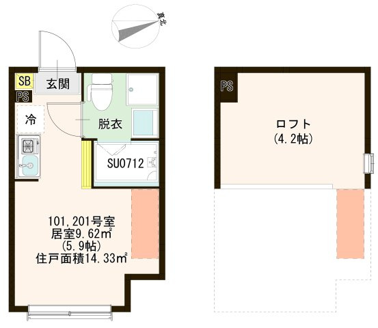 ラヴィ新小岩の間取り