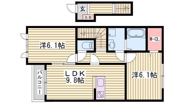 リュクス西明石Ⅱの間取り