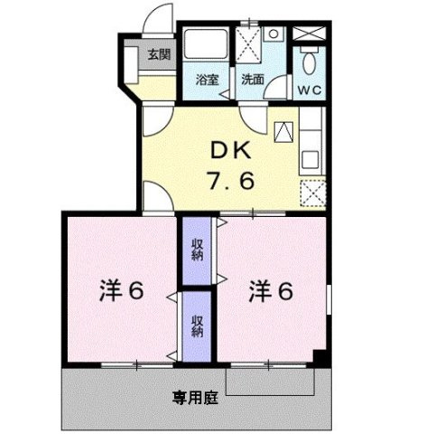 サンライト　ヒルＢの間取り