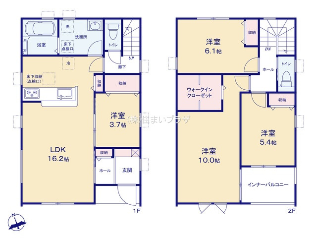 仲介手数料無料）一宮市小信中島第５・１号棟の間取り