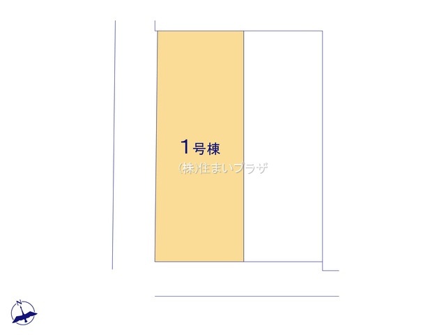 仲介手数料無料）一宮市小信中島第５・１号棟の区画図
