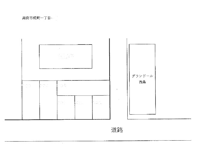 周南市糀町１丁目の駐車場の区画図