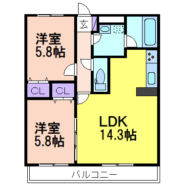 コートリジエールの間取り
