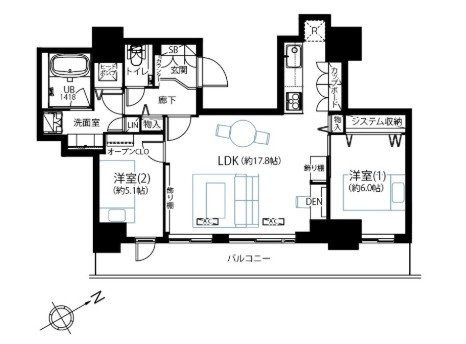 【間取り】 | パークタワー滝野川