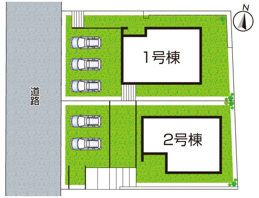 堺市南区若松台　新築一戸建ての区画図|全2区画