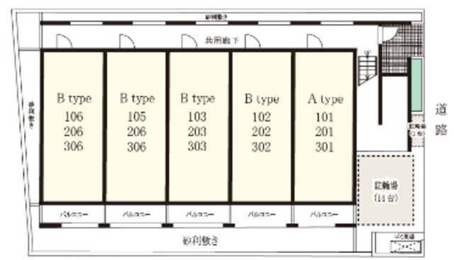 千葉市中央区本町３丁目のアパートの間取り