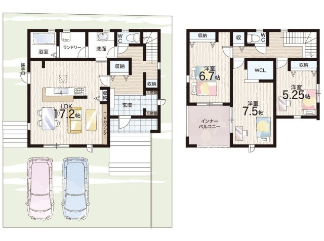 堺市南区若松台　第2期　新築一戸建ての間取り|1号地