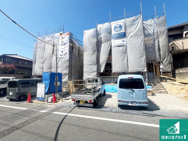 堺市南区若松台　第2期　新築一戸建ての外観|周辺は落ち着いた街並みの住宅地！子育てがしやすい住環境です！まだ未完成ですが、現地でしかわからない事もございます。是非一度ご覧ください。