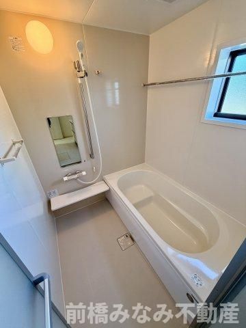 【新築】前橋市富士見町原之郷第９　限定１棟　リーブルガーデン　新築建売の浴室|お風呂で日々の疲れを落としましょう