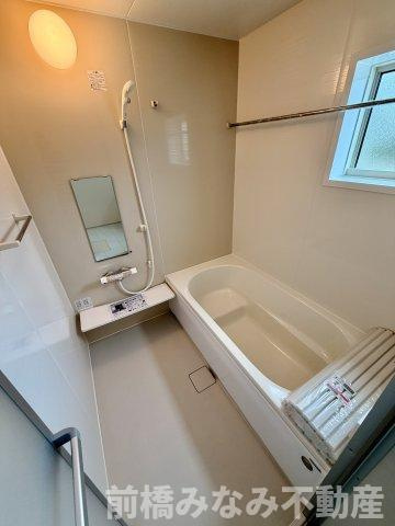 【新築】前橋市樋越町第4　２号棟(全６棟)　リーブルガーデン　新築建売分譲の浴室|お風呂で日々の疲れを落としましょう