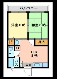 【間取り】 | 十日市中アパート24