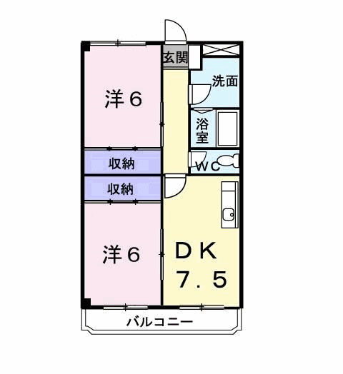 【間取り】 | コーポ蘭