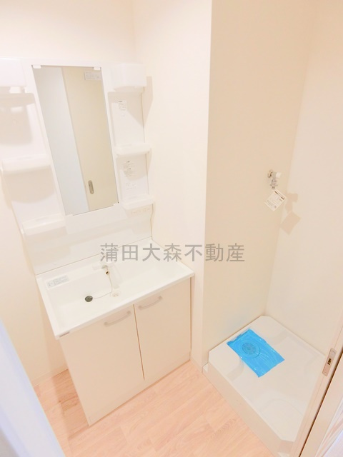 ボヌール大森東の洗面所|独立洗面台　室内洗濯機置き場　洗面脱衣所