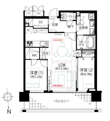 【間取り】 | パークホームズ南麻布ザ レジデンス