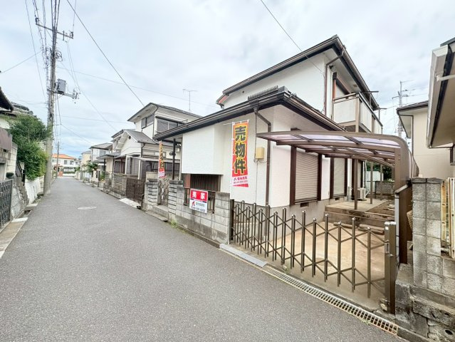 川越市霞ケ関北4丁目　建築条件なし売地　東武東上線『霞ヶ関駅』徒歩15分　【霞ヶ関北小学区】の前面道路含む現地写真