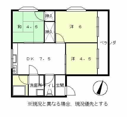 コーポまきの間取り