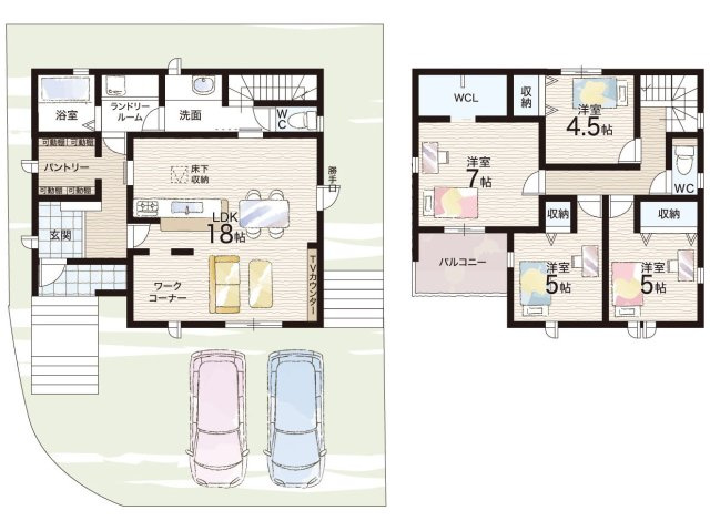 堺市南区若松台　第2期　新築一戸建ての間取り|2号地