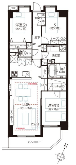 【間取り】 | サンクレイドルレヴィール池袋