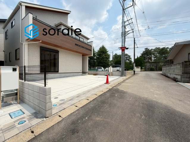 狭山市水野　全3棟　新築戸建の前面道路含む現地写真|7/16　撮影