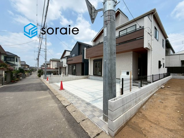 狭山市水野　全3棟　新築戸建の前面道路含む現地写真|7/16　撮影