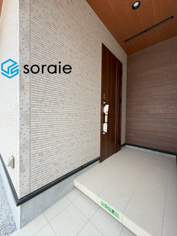 狭山市水野　全3棟　新築戸建の玄関|7/16　撮影